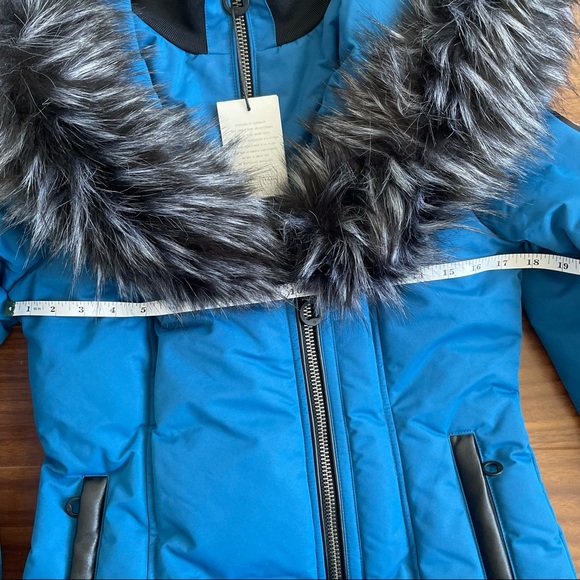 NOIZE Blue & Black Parka Winter Jacket Coat Size XS - Picture 10 of 11